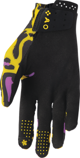 THOR Sportmode Cheetah Gloves - Yellow/Purple - Small 3330-8574