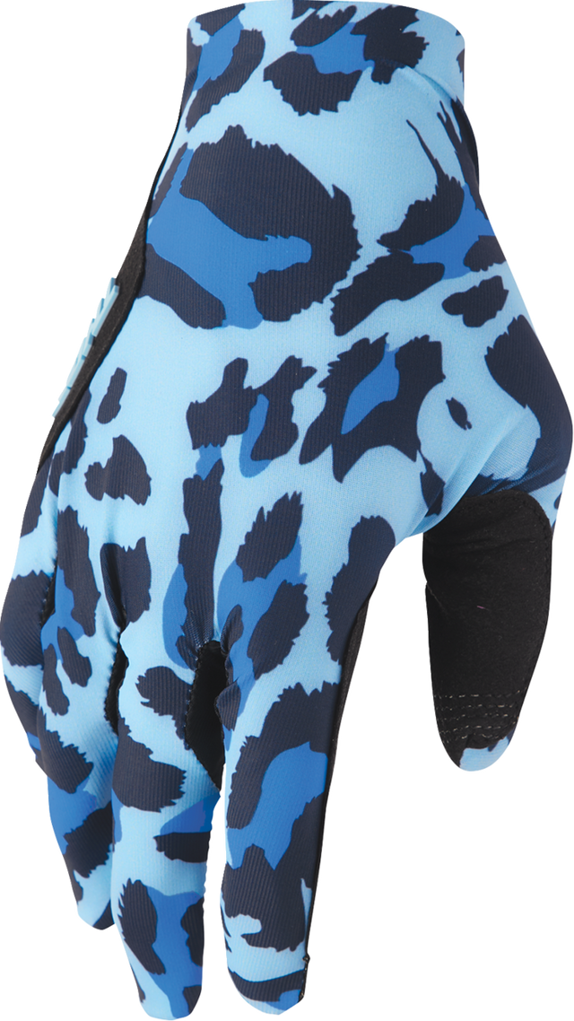 THOR Sportmode Cheetah Gloves - Midnight/Blue - XS 3330-8579