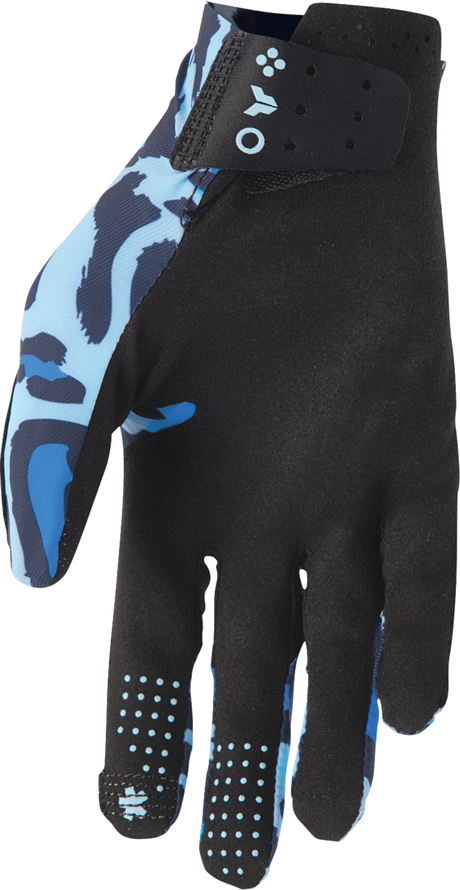 THOR Sportmode Cheetah Gloves - Midnight/Blue - Large 3330-8582