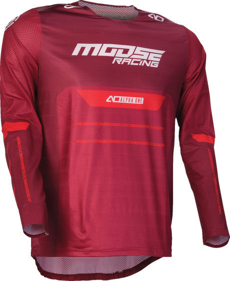 MOOSE OFFROAD Alpha One Jersey - Burgundy/White - XL 2910-8314