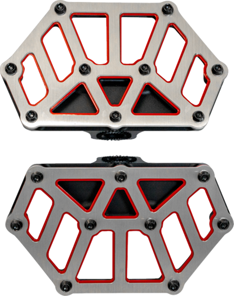 KODLIN USA NXL Mini Floorboards - Black w/ Red Accent K73254-RL