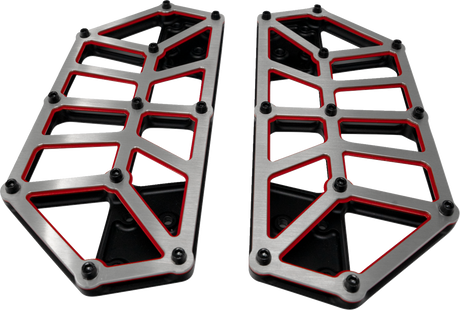 KODLIN USA NXL Floorboards - Black w/ Red Accent K73253-RL