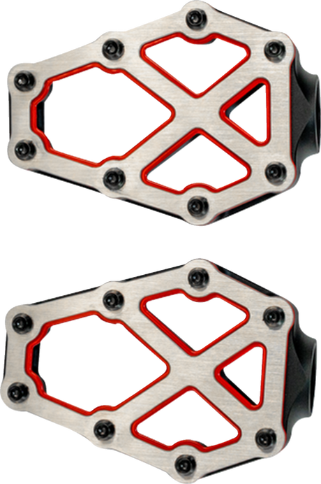 KODLIN USA NXL Foot Pegs - Black w/ Red Accent K73255-RL