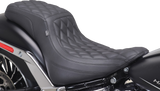 MUSTANG One-Piece/2-Up Squareback Seat - Double Diamond - Black Stitch - FXBR '23-'25 86006