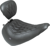MUSTANG Wide Tripper™ Solo Seat - w/ Backrest - Diamond - Black Stitch - FXBR '23-'25 89027