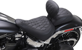 MUSTANG Wide Tripper™ Solo Seat - w/ Backrest - Diamond - Black Stitch - FXBR '23-'25 89027
