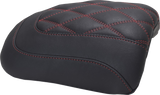 MUSTANG Padded Passenger Seat Cowl - Double Diamond - Dark Cherry Stitch - FLT/FLH '23-'25 88611DC