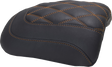 MUSTANG Padded Passenger Seat Cowl - Double Diamond - Mandarin Orange Stitch - FLT/FLH '23-'25 88611MO
