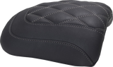 MUSTANG Padded Passenger Seat Cowl - Double Diamond - Gunmetal Stitch - FLT/FLH '23-'25 88611GM