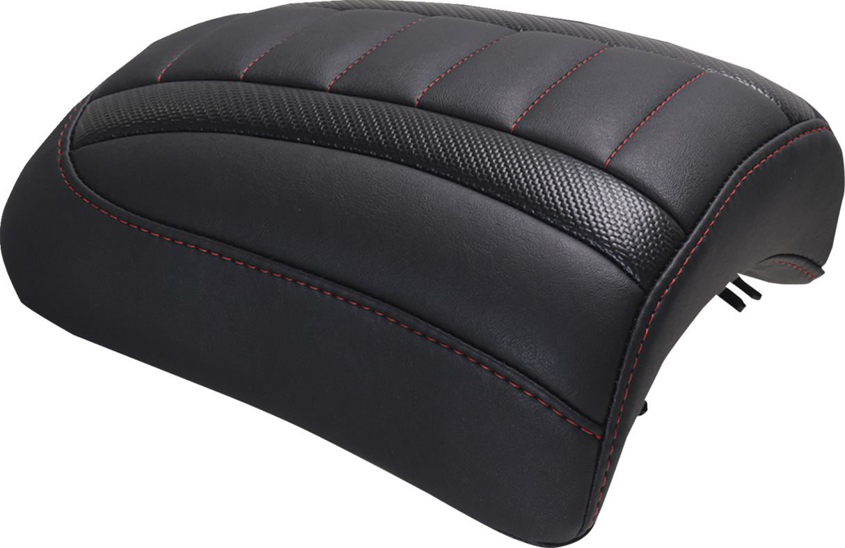 MUSTANG Padded Passenger Seat Cowl - Deluxe - Dark Cherry Stitch - FLT/FLH '23-'25 88610DC