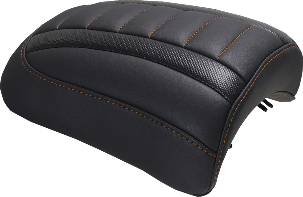 MUSTANG Padded Passenger Seat Cowl - Deluxe - Mandarin Orange Stitch - FLT/FLH '23-'25 88610MO