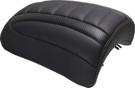 MUSTANG Padded Passenger Seat Cowl - Deluxe - Mandarin Orange Stitch - FLT/FLH '23-'25 88610MO