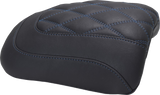 MUSTANG Padded Passenger Seat Cowl - Deluxe - Sky Blue Stitch - FLT/FLH '23-'25 88610SB