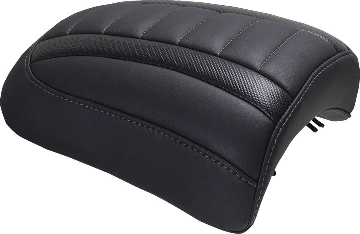 MUSTANG Padded Passenger Seat Cowl - Deluxe - Gunmetal Stitch - FLT/FLH '23-'25 88610GM