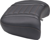 MUSTANG Deluxe Passenger Seat - Wide - Mandarin Orange Stitch - FLT/FLH '23-'25 88420MO