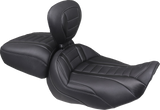 MUSTANG Deluxe Passenger Seat - Wide - Gunmetal Stitch - FLT/FLH '23-'25 88420GM