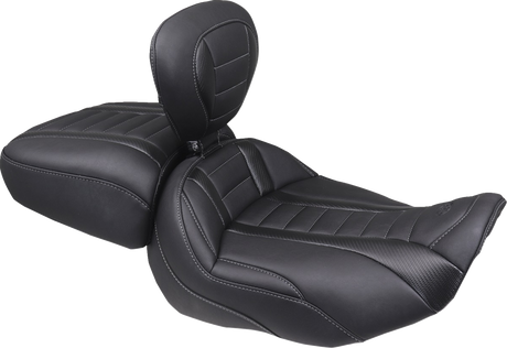 MUSTANG Deluxe Passenger Seat - Wide - Gunmetal Stitch - FLT/FLH '23-'25 88420GM