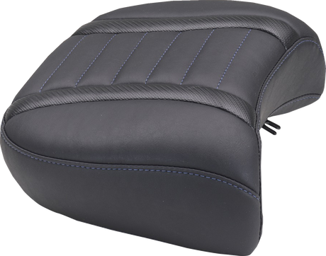 MUSTANG Deluxe Passenger Seat - Wide - Sky Blue Stitch - FLT/FLH '23-'25 88420SB