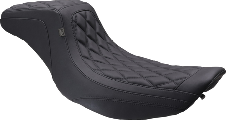 MUSTANG One Piece 2-Up Squareback Seat - Double Diamond - Black Stitch - FLH/FLT '97-'07 78807