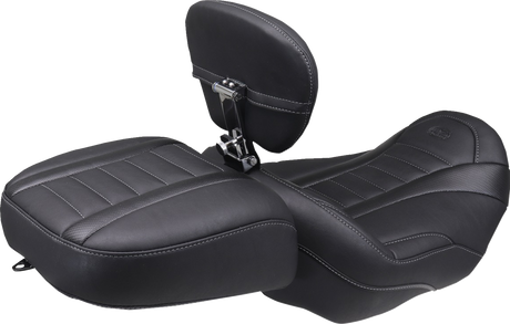 MUSTANG Deluxe Passenger Seat - Wide - Gunmetal Stitch - FLT/FLH '23-'25 88420GM