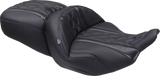 MUSTANG Deluxe One-Piece, 2-Up Seat - Diamond - Sky Blue Stitch - FLT/FLH '23-'25 89411SB