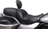 MUSTANG Deluxe One-Piece, 2-Up Seat - Diamond - Black Stitch - FLT/FLH '23-'25 89411