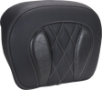 MUSTANG Chopped Tour-Pak® Pad - Gunmetal Stitching - FLH/FLT '23-'25 88440GM