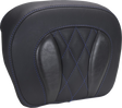 MUSTANG Chopped Tour-Pak® Pad - Sky Blue Stitching - FLH/FLT '23-'25 88440SB