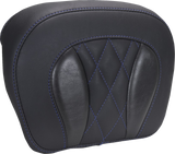 MUSTANG Chopped Tour-Pak® Pad - Sky Blue Stitching - FLH/FLT '23-'25 88440SB