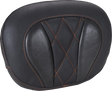MUSTANG Deluxe Sissy Bar Pad - Diamond - Mandarin Orange Stitch - FLT/FLH '23-'25 88450MO