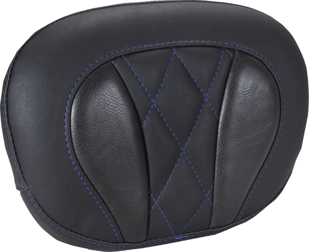 MUSTANG Deluxe Sissy Bar Pad - Diamond - Sky Blue Stitch - FLT/FLH '23-'25 88450SB