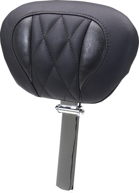 MUSTANG Deluxe Driver Backrest - Diamond - Black Stitching - FLT/FLH '23-'25 89460