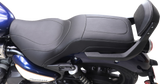 MUSTANG Squareback 2-Up Seat - Black w/ Steel Stitch - Royal Enfield '24-'25 88600ST
