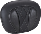 MUSTANG Deluxe Sissy Bar Pad - Diamond - Gunmetal Stitch - FLT/FLH '23-'25 88450GM