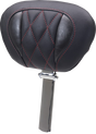 MUSTANG Deluxe Driver Backrest - Diamond - Dark Cherry Stitching - FLT/FLH '23-'25 89460DC