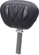 MUSTANG Deluxe Driver Backrest - Diamond - Gunmetal Stitching - FLT/FLH '23-'25 89460GM