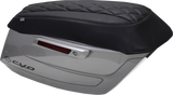 MUSTANG Deluxe Diamond Saddlebag Lid Cover - Black w/ Black Stitch - FLH/FLT '23-'25 88470