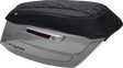 MUSTANG Deluxe Diamond Saddlebag Lid Cover - Black w/ Gunmetal Gray Stitch - FLH/FLT '23-'25 88470GM
