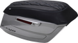 MUSTANG Deluxe Diamond Saddlebag Lid Cover - Black w/ Sky Blue Stitch - FLH/FLT '23-'25 88470SB