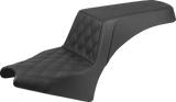 SADDLEMEN Step-Up Seat - Driver Lattice Stitch - Black - Indian Scout '25 I25-33-172