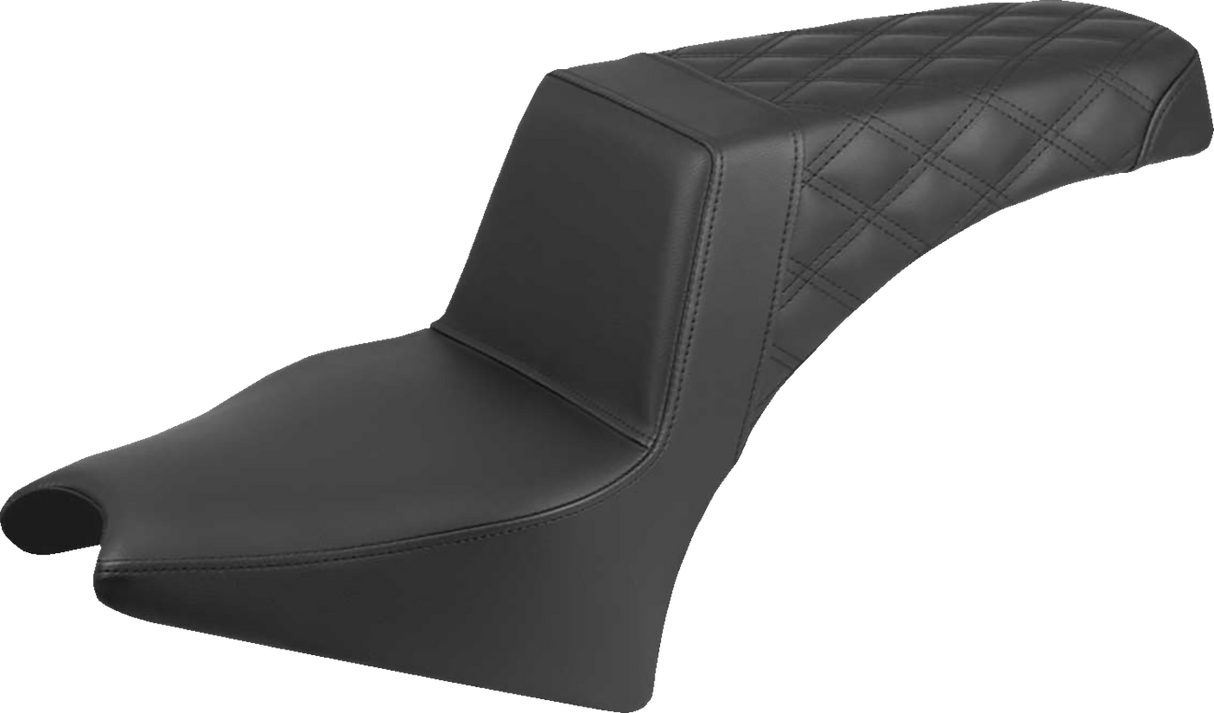 SADDLEMEN Step-Up Seat - Rear Lattice Stitch - Black - Indian Scout '25 I25-33-173