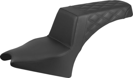 SADDLEMEN Step-Up Seat - Rear Lattice Stitch - Black - Indian Scout '25 I25-33-173