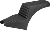 SADDLEMEN Step-Up Seat - Front Tuck-n-Roll/Rear Lattice Stitch - Black - Indian Scout '25 I25-33-176