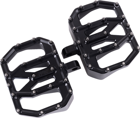 THRASHIN SUPPLY CO. Mini Aggressor Floorboards - Black - Rear TSC-2031-1-D