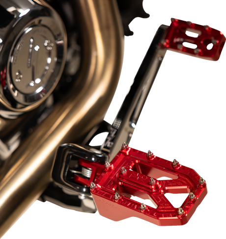 THRASHIN SUPPLY CO. Aggressor Foot Pegs - Rear- Red - HD '72-'25 TSC-2022-2-D