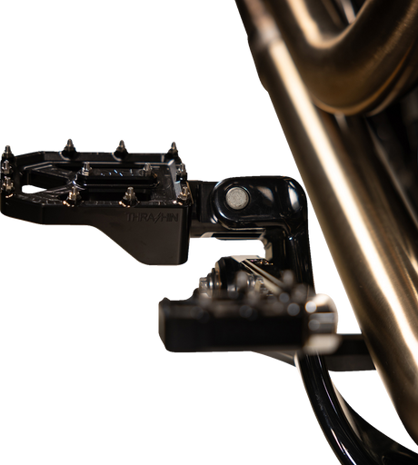 THRASHIN SUPPLY CO. Aggressor Foot Pegs - Rear - Black - HD '72-'25 TSC-2022-1-D