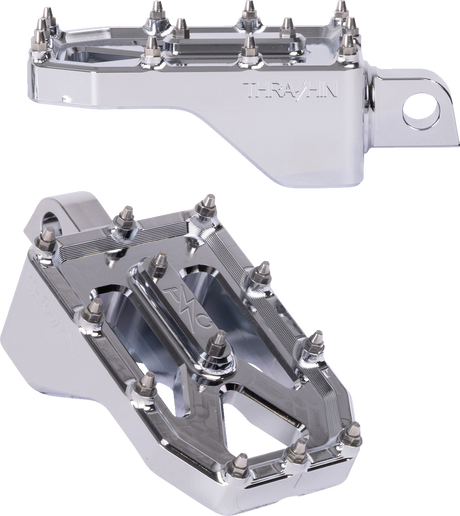 THRASHIN SUPPLY CO. Aggressor Foot Pegs - Rear - Chrome - HD '72-'25 TSC-2022-3-D