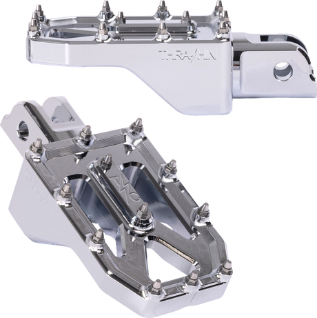 THRASHIN SUPPLY CO. Aggressor Foot Pegs - Front - Chrome - FL/FX '18-'25 TSC-2022-3-SF
