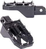 THRASHIN SUPPLY CO. Aggressor Foot Pegs - Rear - Black - FL/FX '18-'25 TSC-2022-1-SR