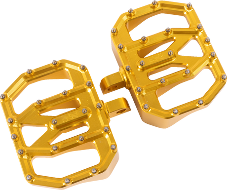 THRASHIN SUPPLY CO. Mini Aggressor Floorboards - Gold - Rear TSC-2031-5-D